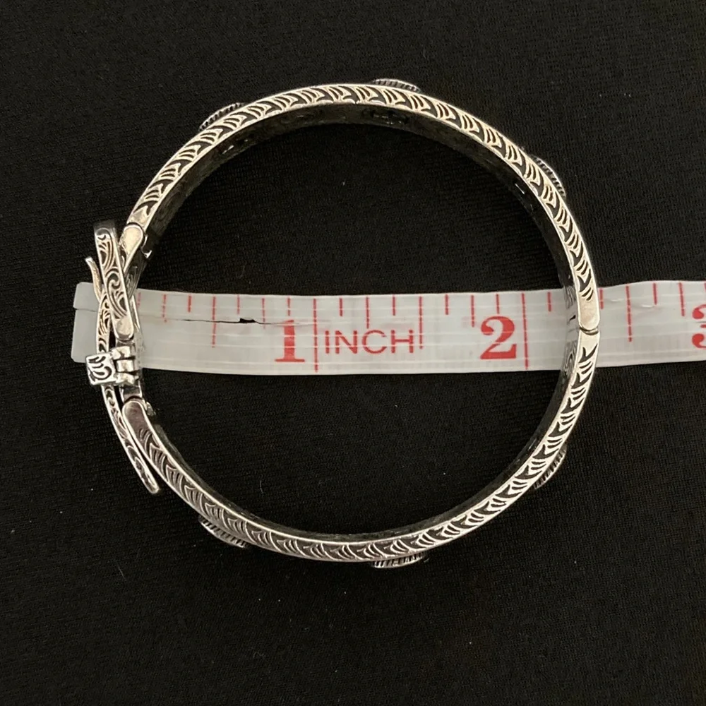 Gucci Silver Engraved Bracelet